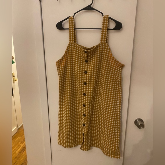 Madewell Jacquard Button-Front Mini Dress in Gingham Check - Picture 4 of 6